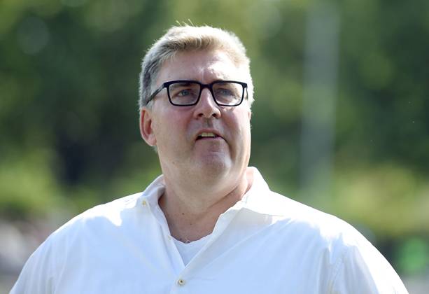 31.08.2024, xhbx, Fussball Google Pixel Frauen-Bundesliga, Eintracht Frankfurt - FC Carl Zeiss Jena emspor, v.l. Axel Hellmann (Vorstandssprecher Eintracht Frankfurt Fussball AG) (DFL DFB REGULATIONS PROHIBIT ANY USE OF PHOTOGRAPHS as IMAGE SEQUENCES and or QUASI-VIDEO) Frankfurt am Main