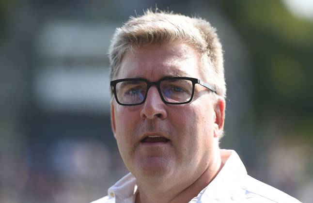 31.08.2024, xhbx, Fussball Google Pixel Frauen-Bundesliga, Eintracht Frankfurt - FC Carl Zeiss Jena emspor, v.l. Axel Hellmann (Vorstandssprecher Eintracht Frankfurt Fussball AG) (DFL DFB REGULATIONS PROHIBIT ANY USE OF PHOTOGRAPHS as IMAGE SEQUENCES and or QUASI-VIDEO) Frankfurt am Main