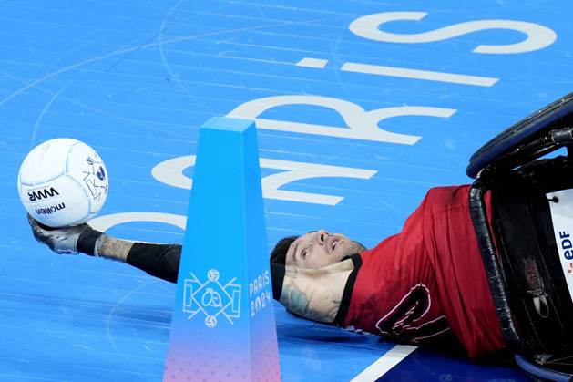 Bilder des Jahres 2024, Sport 09 September Sport Themen der Woche KW36 Sport Bilder des Tages Trevor Hirschfield (Canada) scores a try, {scene}, Canada and France, Champ-de-Mars Arena, September 2, 2024, Paris, France.