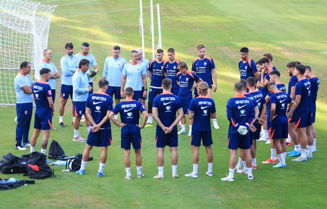 Fußball, Nationalteam Kroatien Training Croatia National Football Team: Training session Players of Croatia during training session of Croatia national football team at Hitrec Kacian Stadium in Zagreb, Croatia, on September 2, 2024. SlavkoxMidzor PIXSELL