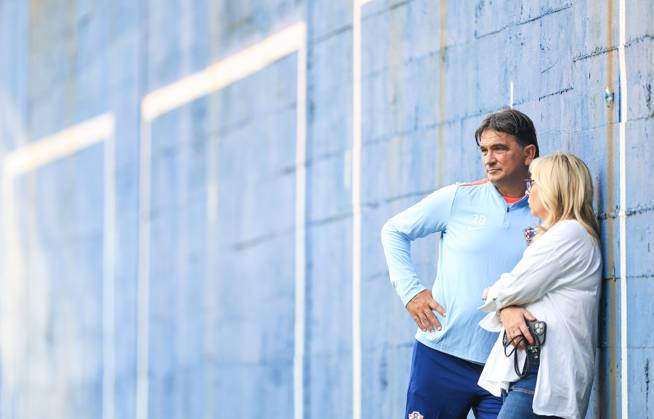 Fußball, Nationalteam Kroatien Training Croatia National Football Team: Training session Head Coach of Croatia Zlatko Dalic and Team Manager of Croatia Iva Olivari of Croatia during training session of Croatia national football team at Hitrec Kacian Stadium in Zagreb, Croatia, on September 2, 2024. SlavkoxMidzor PIXSELL