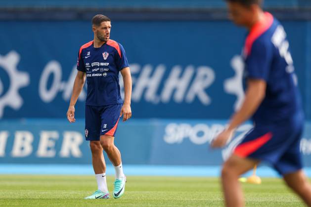 Fußball, Nationalteam Kroatien, Training Croatia training session Luka Ivanusec of Croatia is seen during a Croatia training session ahead UEFA Natios League match against Portugal, at Marksimir Stadiun on September 4, 2024, in Zagreb, Croatia. MatijaxHabljak PIXSELL