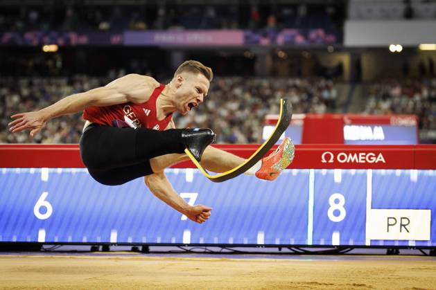 Bilder des Jahres 2024, Sport 09 September Sport Themen der Woche KW36 Sport Bilder des Tages Paralympics (Para Leichtathletik); Paris, 04.09.2024 REHM Markus (T64 GER Para Leichtathletik), Weitsprung, long jump, Finale; Paralympics (Para Leichtathletik) am 04.09.2024 im Stade de France in Paris (Frankreich). Copyright: xBEAUTIFULxSPORTS AxelxKohringx