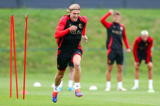 Belgian National Football Team Media Activities 05 09 2024 TUBIZE, BELGIUM - SEPTEMBER 05 : Bornauw Sebastiaan defender of Belgium during a training session prior to the UEFA Nations League games against Israel and France on September 5, 2024 in Tubize, Belgium, 05 09 2024 Tubize Belgium  Copyright: xTomasxSiskx