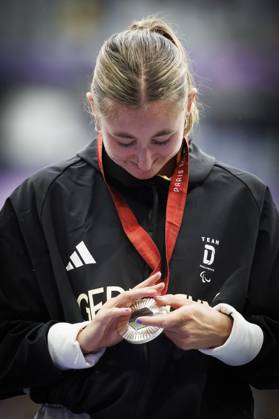 Paralympics (Para Leichtathletik); Paris, 05.09.2024 Überraschung-Silber: MOOS Nele (T38 GER Para Leichtathletik), Weitsprung, long jump, ; Paralympics (Para Leichtathletik) am 05.09.2024 im Stade de France in Paris (Frankreich). Copyright: xBEAUTIFULxSPORTS AxelxKohringx