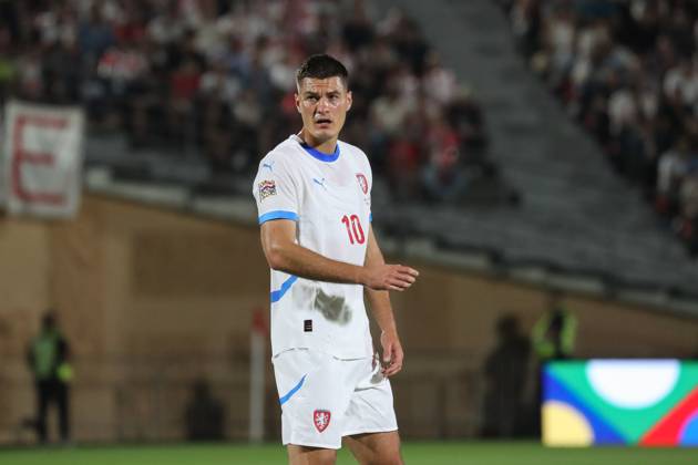 Patrik Schick of Czech Republic during the UEFA Nations League match between Georgia and Czech Republic at the Mikheil Meskhi Stadium on September 7, 2024 in Tbilisi, Georgia. Tbilisi Mikheil Meskhi Stadium, Ilia Chavchavadze Avenue, Zemo Vake, Vake, Vake District, Tbilisi, 1062, Georgia Georgia Copyright: xArturxStabulnieksx 683739