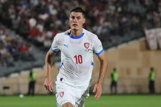 Patrik Schick of Czech Republic during the UEFA Nations League match between Georgia and Czech Republic at the Mikheil Meskhi Stadium on September 7, 2024 in Tbilisi, Georgia. Tbilisi Mikheil Meskhi Stadium, Ilia Chavchavadze Avenue, Zemo Vake, Vake, Vake District, Tbilisi, 1062, Georgia Georgia Copyright: xArturxStabulnieksx 684489