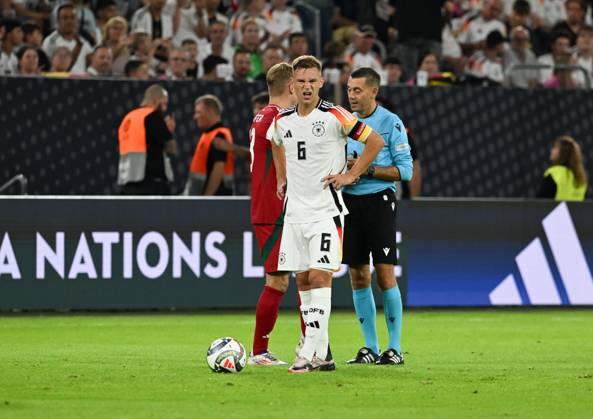 07.09.2024, xsltx, Fussball UEFA Nations League 2024, Deutschland - Ungarn emspor, v.l. Joshua Kimmich (Deutsche Nationalmannschaft) (DFL DFB REGULATIONS PROHIBIT ANY USE OF PHOTOGRAPHS as IMAGE SEQUENCES and or QUASI-VIDEO)