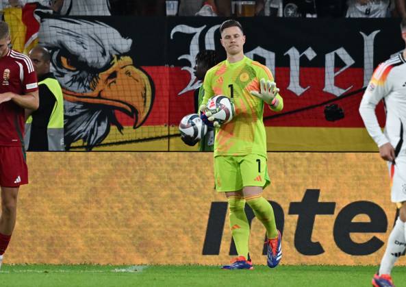 07.09.2024, xsltx, Fussball UEFA Nations League 2024, Deutschland - Ungarn emspor, v.l. Ruhige Hand: Marc-Andrà ter Stegen (Deutsche Nationalmannschaft) (DFL DFB REGULATIONS PROHIBIT ANY USE OF PHOTOGRAPHS as IMAGE SEQUENCES and or QUASI-VIDEO)