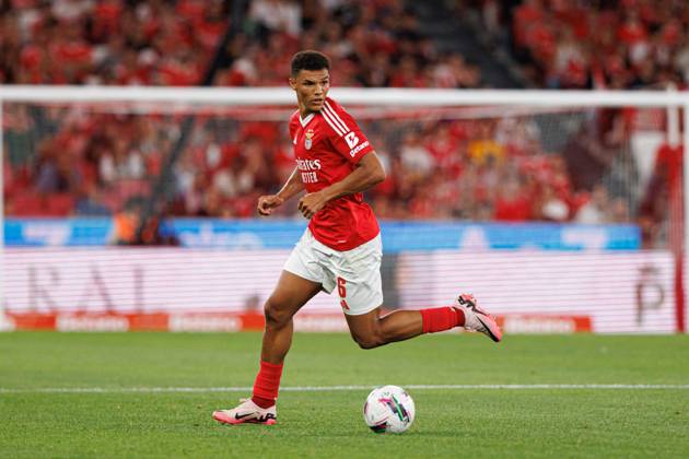Alexander Bah seen during Liga Portugal game between teams of SL Benfica and CF Estrela Amadora at Estadio Da Luz (Maciej Rogowski) Lisbon Estadio Da Luz Portugal Copyright: xMaciejxRogowskix slbestrela-58