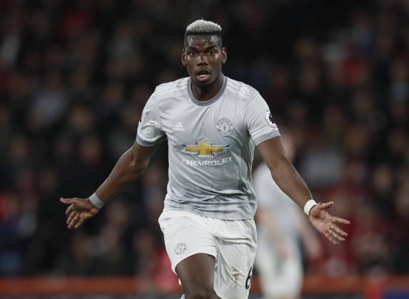 AFC Bournemouth v Manchester United, ManU - Premier League - Vitality Stadium April 18, 2018 - Bournemouth, United Kingdom - Paul Pogba of Manchester United in action during the premier league match at the Vitality Stadium, Bournemouth. Picture date 18th April 2018. Picture credit should read: David Klein Sportimage Bournemouth United Kingdom EDITORIAL USE ONLY Copyright: xx ZUMA-20180418_zaf_si1_076.jpg DavidxKleinx csmphototwo392152