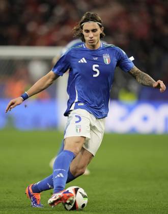 Italy™s Riccardo Calafiori during the Euro 2024 soccer match between Italy and Albania at the Signal Iduna Park stadium, Dortmund, Germany - Friday 15 , June , 2024. - Soccer . Copyright: xFabioxFerrari LaPressex