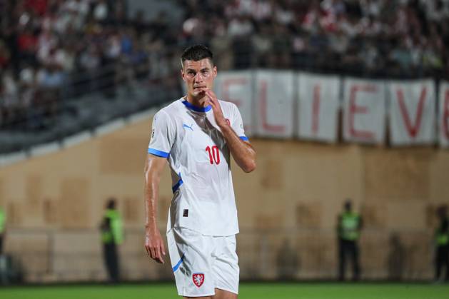Patrik Schick of Czech Republic during the UEFA Nations League match between Georgia and Czech Republic at the Mikheil Meskhi Stadium on September 7, 2024 in Tbilisi, Georgia. Tbilisi Mikheil Meskhi Stadium, Ilia Chavchavadze Avenue, Zemo Vake, Vake, Vake District, Tbilisi, 1062, Georgia Georgia Copyright: xArturxStabulnieksx 684639