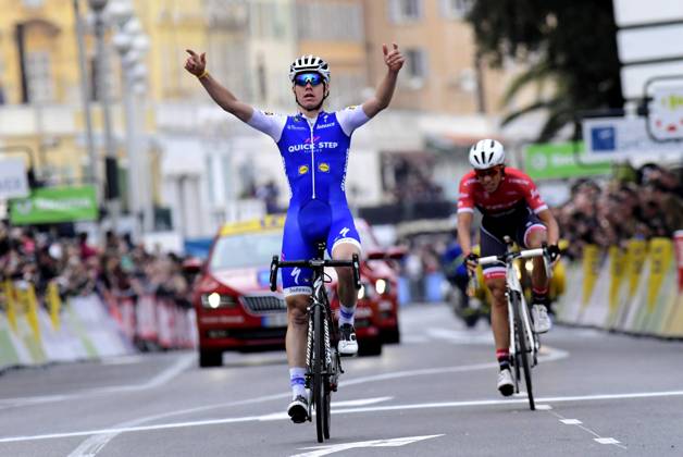 Paris - Nice 2017 - stage 8 Nice, FRANCE - MARCH 12 : DE LA CRUZ MELGAREJO David (ESP) Rider of Quick-Step Floors Cycling team, CONTADOR Alberto (ESP) Rider of Trek - Segafredo during stage 08 of the 75th edition of the Paris - Nice cycling race, a stage of 115,5 km with start and finish in Nice on on March 12, 2017 in Nice, France, 12 03 2017 Nice France Copyright: xNicoxVereeckenx 10632311-009