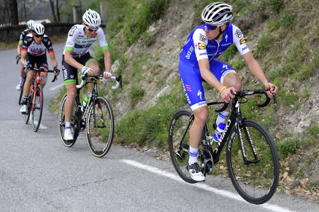 Paris - Nice 2017 - stage 8 NICE, FRANCE - MARCH 12 : DE LA CRUZ MELGAREJO David (ESP) Rider of Quick-Step Floors Cycling team is attacking during stage 08 of the 75th edition of the Paris - Nice cycling race, a stage of 115,5 km with start and finish in Nice on March 12, 2017 in Nice, France, 12 03 2017 Nice France Copyright: xNicoxVereeckenx 10632311-091