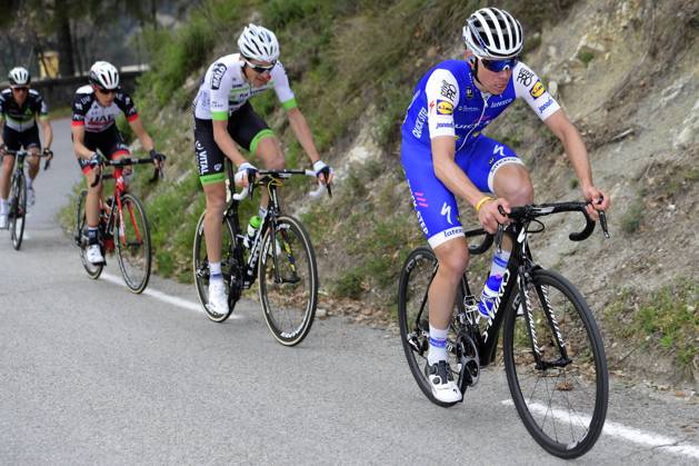 Paris - Nice 2017 - stage 8 NICE, FRANCE - MARCH 12 : DE LA CRUZ MELGAREJO David (ESP) Rider of Quick-Step Floors Cycling team is attacking during stage 08 of the 75th edition of the Paris - Nice cycling race, a stage of 115,5 km with start and finish in Nice on March 12, 2017 in Nice, France, 12 03 2017 Nice France Copyright: xNicoxVereeckenx 10632311-092