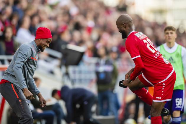Royal Antwerp v RSC Anderlecht - Jupiler Pro League Play-Offs 1 ANTWERPEN, BELGIUM - MAY 12 : Didier Lamkel Ze forward of Antwerp celebrates after scoring the 1-1 during the Jupiler Pro League match between Royal Antwerp FC and RSC Anderlecht on May 12, 2019 in Antwerpen, Belgium, 12 05 2019 ( Photo Gregory Van Gansen Photonews ) Antwerpen Belgium Copyright: xGvgx 10791504-038