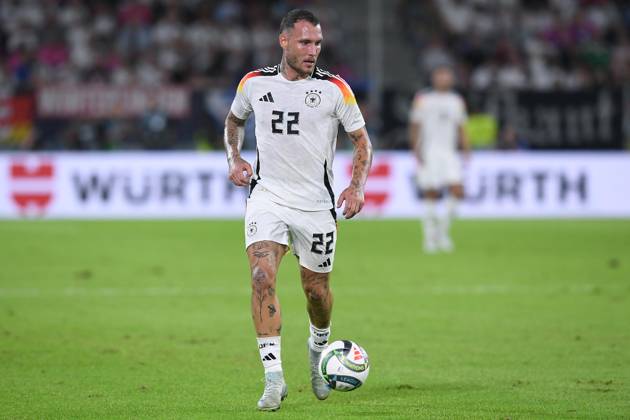 Fußball UEFA Nations League Deutschland - Ungarn am 07.09.2024 in der Merkur Spiel-Arena in Düsseldorf David Raum ( Deutschland ) DFB regulations prohibit any use of photographs as image sequences and or quasi-video.