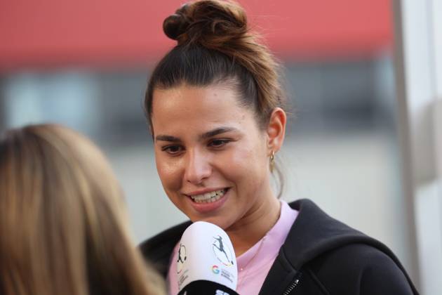 München, Deutschland 23. September 2024: Fussball, FRAUEN, GOOGLE PIXEL FRAUEN-BUNDESLIGA, Saison 2024 2025, FC Bayern München - TSG 1899 Hoffenheim, Campus Lena Oberdorf (FC Bayern München) Kopf, Portrait beim Interview
