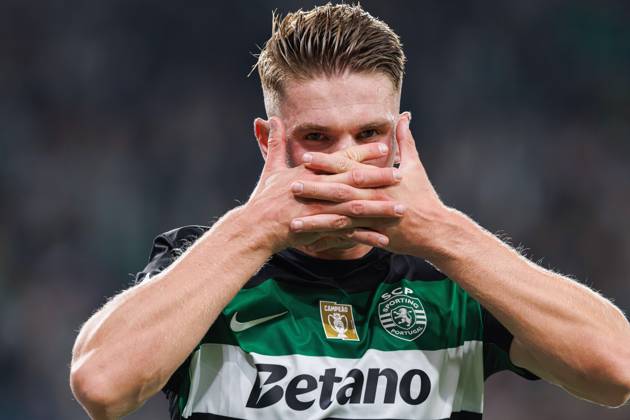Sporting CP Vs AVS Futebol SAD in Lisbon - 22 Sept 2024 Viktor Gyokeres (Sporting CP) seen celebrating after scoring goal during the Liga Portugal game between teams of Sporting CP and AVS Futebol SAD at Estadio Jose Alvalade. final score 3:0 Lisbon Portugal Copyright: xMaciejxRogowskix xSOPAxImagesx MROGOWSKI_sportingafs202425-22