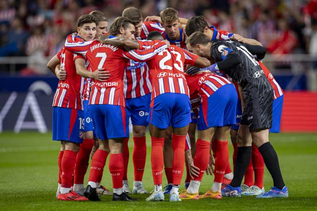 Fußball, Atletico Madrid - Real Madrid Atletico de Madrid players seen reunited before the LaLiga EA Sports match between Atletico de Madrid and Real Madrid CF at Cívitas Metropolitano on September 29, 2024 in Madrid, Spain. (Photo by: LGM Panoramic) FOOTBALL : Atletico de Madrid vs Real Madrid CF - LaLiga EA Sports - 29 09 2024 LGM Panoramic