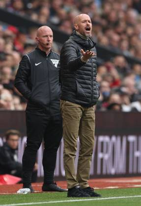 Football - 2024 2025 Premier League - Aston Villa vs Manchester United, ManU - Villa Park - Sunday 6th October 2024 Manchester United manager Erik ten Hag