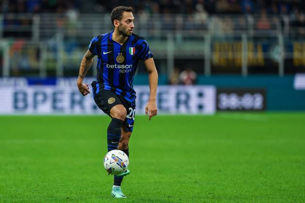 Hakan Calhanoglu of FC Internazionale seen in action during Serie A 2024 25 football match between FC Internazionale and Torino FC at San Siro Stadium Milan Italy on 05 October 2024. Milan Stadio Giuseppe Meazza Milan Italy Copyright: xEPhotopressx SP24-1010-026