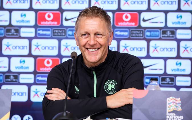 Republic of Ireland press conference, PK, Pressekonferenz Georgios Karaiskakis Stadium, Athens, Greece 12 10 2024 Head Coach Heimir Hallgrimsson Heimir Hallgrimsson 12 10 2024 Copyright: x INPHO InTime DimitrisxBirntachasx BHX_9670