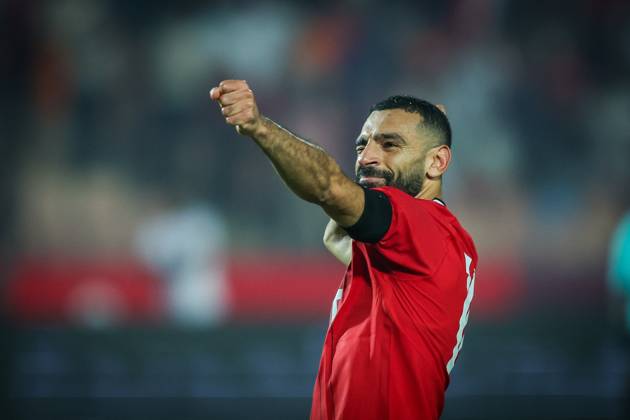 Egypt vs Mauritania - Africa Cup Of Nations Qualifier Mohamed Salah of Egypt celebrates after scoring the second goal during the Africa Cup of Nations Qualifiers 2025, match number 61, between Egypt and Mauritania at Cairo International Stadium in Cairo, Egypt, on October 11, 2024. Cairo Egypt Copyright: xAymanxArefx originalFilename:aref-notitle241011_npTKo