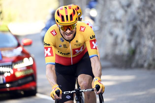 Paris - Nice 2023 - stage 8 NICE, FRANCE - MARCH 12 : Kristoff Alexander (NOR) of Uno-X Pro Cycling Team during stage 8 and final stage of the 81th edition of the Paris - Nice cycling race, a stage of 117,5km with start and finish in Nice on March 12, 2023 in Nice, France, 12 03 2023 ( Motordriver Kenny Verfaillie - Nice France Copyright: xNicoxVereeckenx 11021759-050