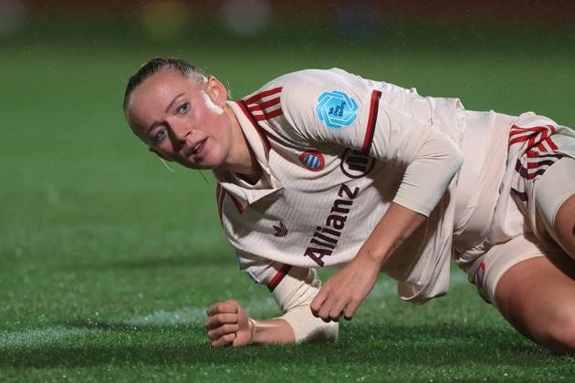 Biella, Italy, 16th October 2024. Lea Schuller of Bayern Munchen during the UEFA Womens Champions League match at Stadio Comunale Vittorio Pozzo Lamarmora, Biella. Picture credit should read: Jonathan Moscrop Sportimage EDITORIAL USE ONLY. No use with unauthorised audio, video, data, fixture lists, club league logos or live services. Online in-match use limited to 120 images, no video emulation. No use in betting, games or single club league player publications. SPI-3372-0113
