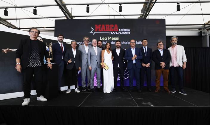 Lionel Messi Receives the MARCA America Award, Fort Lauderdale, Florida, USA - 17 Oct 2024 Cordon Press  FOTOxCHEMAxREY REPORTAJE