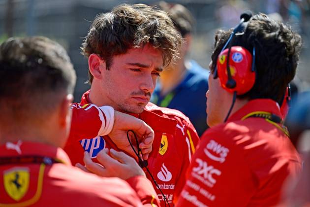 18.10.2024, xrarjax, Motorsport FIA Formel 1, Großer Preis der USA 2024 emspor, v.l. Sprint Rennen Charles Leclerc (Ferrari) Startnummer 16 (FIA REGULATIONS PROHIBIT ANY USE OF PHOTOGRAPHS as IMAGE SEQUENCES and or QUASI-VIDEO) Austin