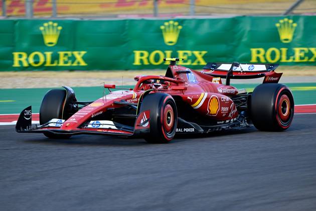 19.10.2024, xrarjax, Motorsport FIA Formel 1, Großer Preis der USA 2024 emspor, v.l. Qualifying Carlos Sainz (Ferrari) Startnummer 55 (FIA REGULATIONS PROHIBIT ANY USE OF PHOTOGRAPHS as IMAGE SEQUENCES and or QUASI-VIDEO) Austin