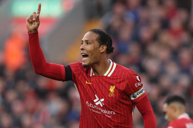Football - 2024 2025 Premier League - Liverpool v Chelsea - Anfield - Sunday 20th October 2024 Virgil van Dijk of Liverpool