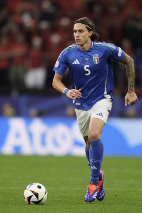 Italy™s Riccardo Calafiori during the Euro 2024 soccer match between Italy and Albania at the Signal Iduna Park stadium, Dortmund, Germany - Friday 15 , June , 2024. - Soccer . Copyright: xFabioxFerrari LaPressex