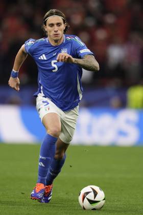Italy™s Riccardo Calafiori during the Euro 2024 soccer match between Italy and Albania at the Signal Iduna Park stadium, Dortmund, Germany - Friday 15 , June , 2024. - Soccer . Copyright: xFabioxFerrari LaPressex
