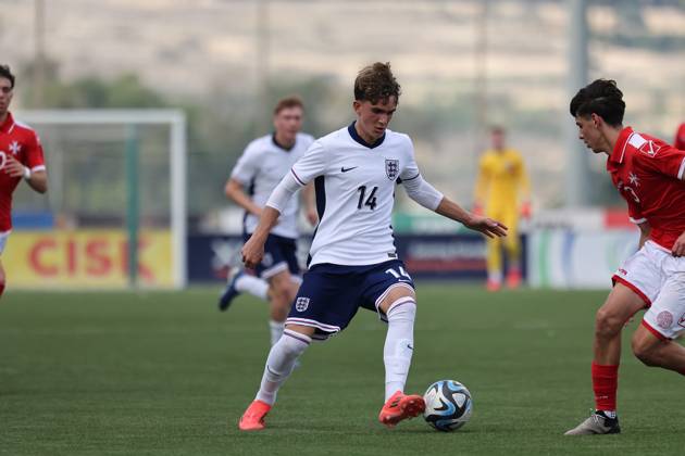 TA™ QALI, MALTA - OCTOBER 24: Max Dowman of England is in action during the UEFA European Under-17 Championship 2025 Group 1 qualifying soccer match between England and Malta at the Centenary Stadium, Ta™ Qali, Malta on October 24, 2024. England v Malta - Under-17 Championship UEFA Qualifying 2025 UEFA_U17_QLFY_25