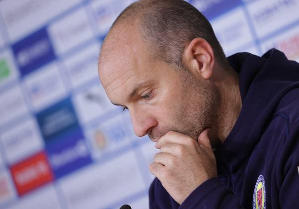 Fussball, Herren, Saison 2024 2025 2.BL, Eintracht Stadion, Eintracht Braunschweig gegen Preussen Muenster, 1-1 Cheftrainer Daniel Scherning (Eintracht Braunschweig) in der Pressekonferenz nach dem Spiel DFL REGULATIONS PROHIBIT ANY USE OF PHOTOGRAPHS AS IMAGE SEQUENCES AND OR QUASI-VIDEO.