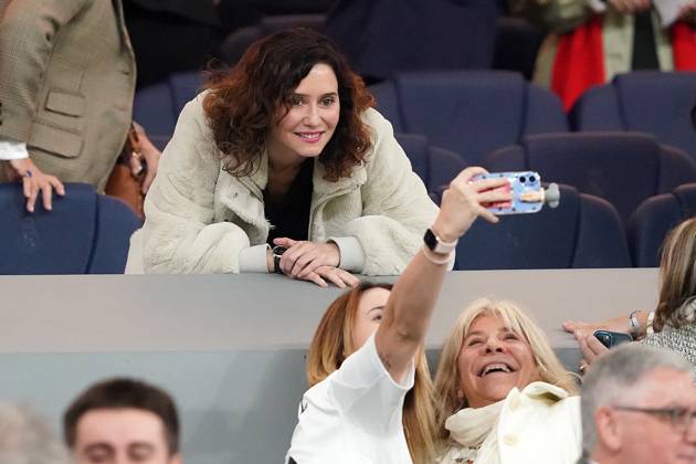 The President of the Community of Madrid, Isabel Diaz Ayuso during La Liga match. October 26, 2024. (2024102650)