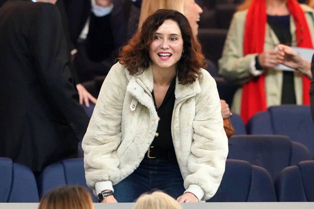 The President of the Community of Madrid, Isabel Diaz Ayuso during La Liga match. October 26, 2024. (2024102659)