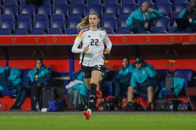 Duisburg, Deutschland 28. Oktober 2024: Testspiel - Fußball-Frauen-Nationalmannschaft - Deutschland vs. Australien Im Bild: Jule Brand (Deutschland) DFB regulations prohibit any use of photographs as image sequences and or quasi-video Schauinsland Reisen Arena Niedersachsen Copyright: xFotostandx xFantinix
