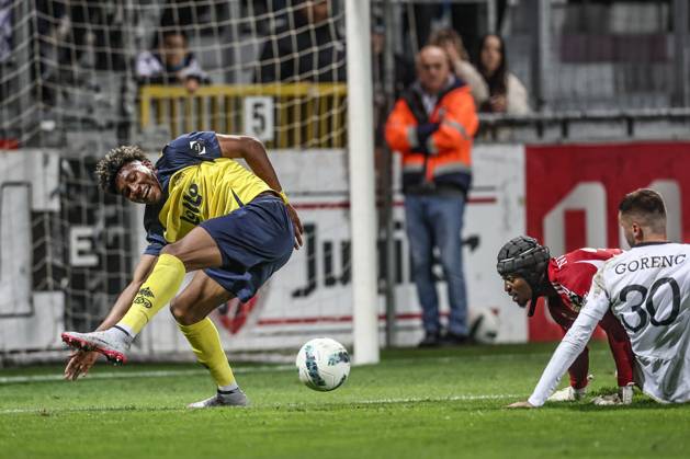 Union s Kevin Rodriguez pictured during a soccer game between second division club KAS Eupen and JPL club Royale Union Saint-Gilloise, Wednesday 30 October 2024 in Eupen, in the round 1 of 16 of the Croky Cup Belgian soccer cup. BRUNOxFAHY x104108934x
