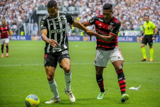 Atlético MG x Flamengo BELO HORIZONTE, MG - 10.11.2024: ATLÉTICO MG X FLAMENGO - Alan Kardec& 39;s shot in the match between Atlético-MG and Flamengo, the second game of the 2024 Copa do Brasil Final, this Sunday (10), at 4 pm (Brasília time), at Arena MRV, in Belo Horizonte. Photo Allan Calisto Fotoarena. (Photo: Allan Calisto Fotoarena) x2649646x AllanxCalisto