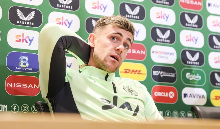Republic of Ireland press conference, PK, Pressekonferenz FAI National Training Centre, Dublin 11 11 2024 Sammie Szmodics Sammie Szmodics 11 11 2024 Copyright: x INPHO NickxElliottx EB9A8584