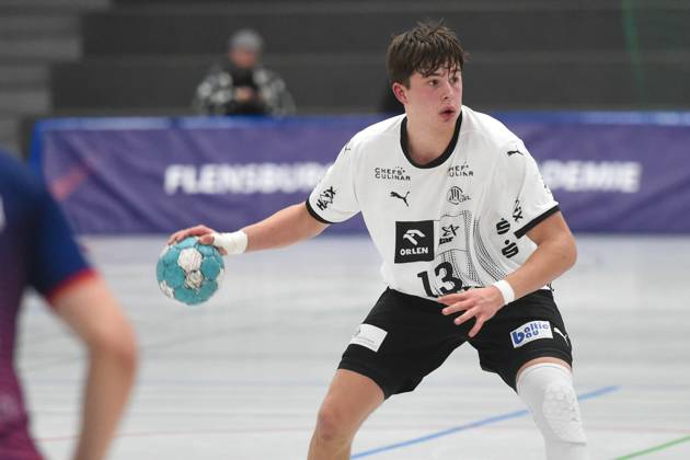Handball I männliche A-Jugend I Saison 2024 2025 I Jugend-Bundesliga Nord I 7. Spieltag I SG Flensburg-Handewitt - THW Kiel I 15.11.2024 Rasmus Ankermann (13, THW Kiel) Copyright: xLobeca JanxKirschnerx