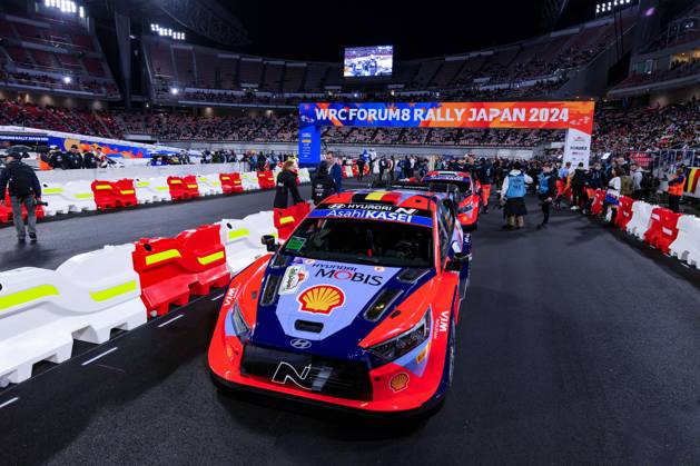 MOTORI - Rally - Fia World Rally Championship WRC, Motorsport Rallye, WM FORUM8 Rally Japan 2024 ,They Face Ss1 Toyota Stadium,During Fia World Rally Championship Wrc FORUM8 Rally Japan 2024 19 November, Okazaki Japan Okazaki Japan Copyright: xIPAxSport ABACAx