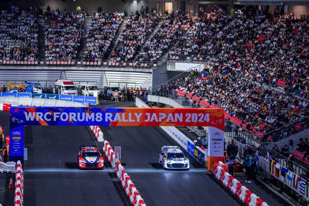 MOTORI - Rally - Fia World Rally Championship WRC, Motorsport Rallye, WM FORUM8 Rally Japan 2024 ,They Face Ss1 Toyota Stadium,During Fia World Rally Championship Wrc FORUM8 Rally Japan 2024 19 November, Okazaki Japan Okazaki Japan Copyright: xIPAxSport ABACAx