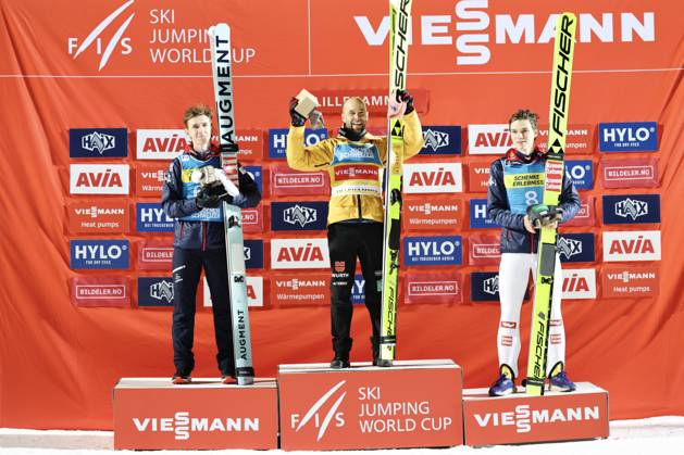 World Cup Jumping Lillehammer Lillehammer 20241123 The podium after world cup jumping for men in the great Lysgardsbakken in Lillehammer From left, Austria s Daniel Tschofenig, Germany s Pius Paschke and Austria s Maximilian Ortner Photo Geir Olsen NTB Lillehammer Norway EDITORIAL USE ONLY RESTRICTED USE FOR BETTING COMPANIES  Copyright: xGeirxOlsenx xNTBx