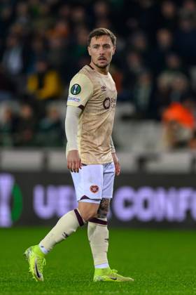 Cercle Brugge v Heart of Midlothian Europa Conference League 28 11 2024. Matchday 4 of 6 Barrie McKay of Hearts during the Europa Conference League match between Cercle Brugge and Heart of Midlothian at the Jan Breydel Stadion, Brugge, Belguim on 28 November 2024. Editorial use only , Copyright: xMalcolmxMackenzie HeartsxFCx PSI-20881-0077